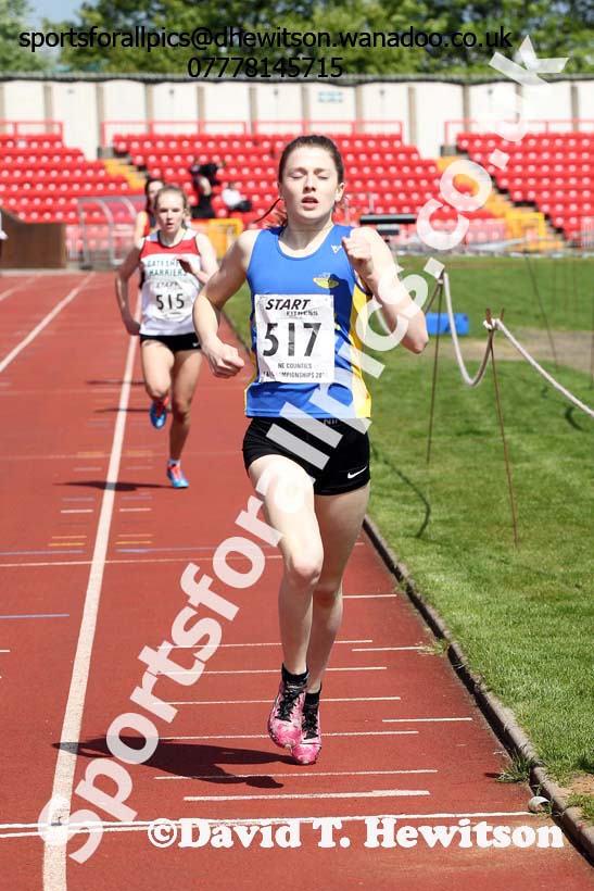 Womens under-17s, North East Track and Field Champs., Gateshead. Photo: David T. Hewitson/Sports for All Pics